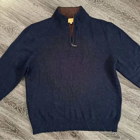 Robert Talbott Carmel 1/4 zip lambswool sweater